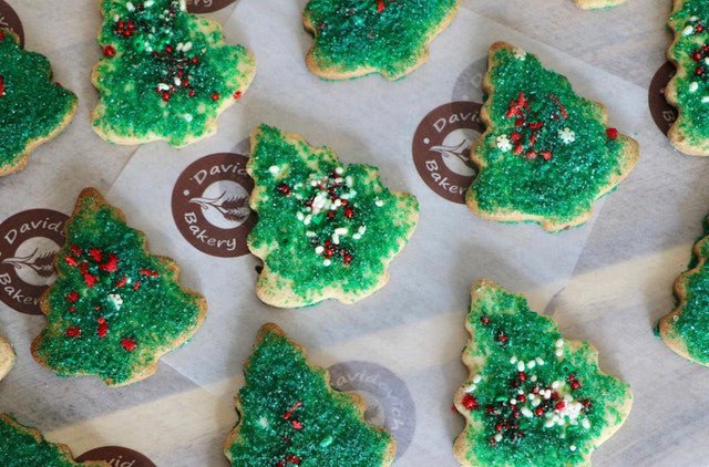 16oz Christmas Tree Cookie Box - #shop_#Gift BoxesDavidovich Bakery