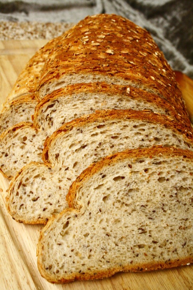 Bread Care Package: 2 pieces 1/2 loaf of 7 grain bread, 15 Bagels (5 Sesame 5 Everything 5 Plain) and 8 Muffins (2 Blueberry, 2 Double Chocolate, 2 Corn, 2 Lemon Poppy) - #shop_#breadsDavidovich Bakery