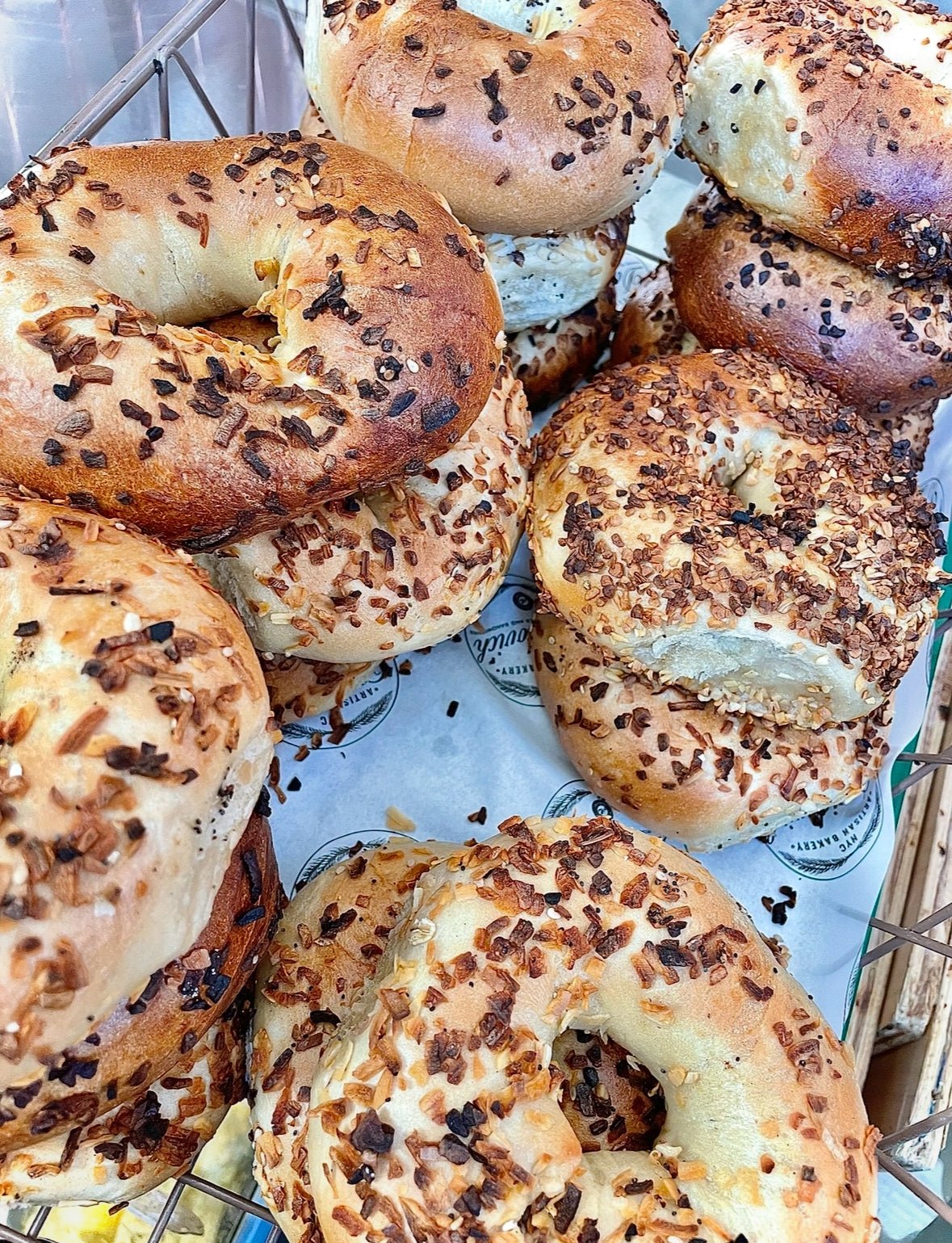 Garlic Frozen Par Baked Bagels Case (5 Dozens) - shop_WholesaleDavidovich Bakery
