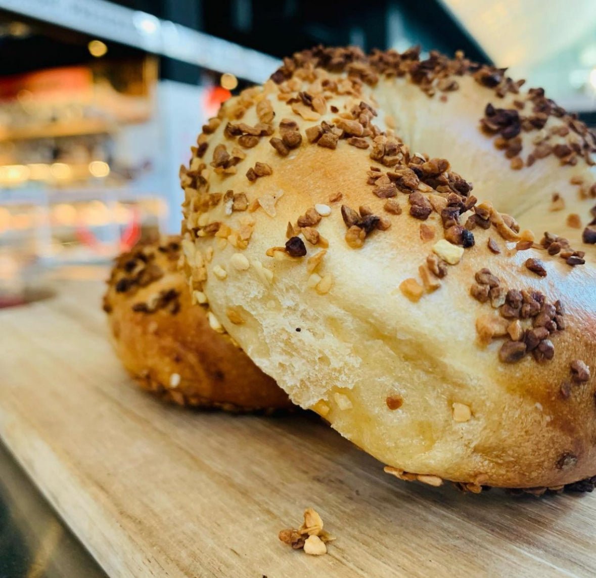 Garlic Frozen Par Baked Bagels Case (5 Dozens) - shop_WholesaleDavidovich Bakery