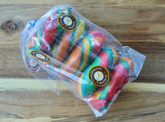 Rainbow Bagels 5 Pack - #shop_#BagelsDavidovich Bakery