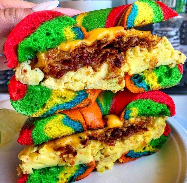 Rainbow Bagels 5 Pack - #shop_#BagelsDavidovich Bakery