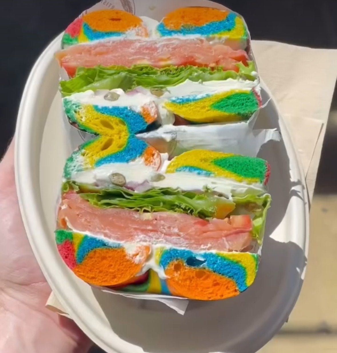 Rainbow Frozen Par Baked Bagels Case (5 Dozens) - shop_WholesaleDavidovich Bakery