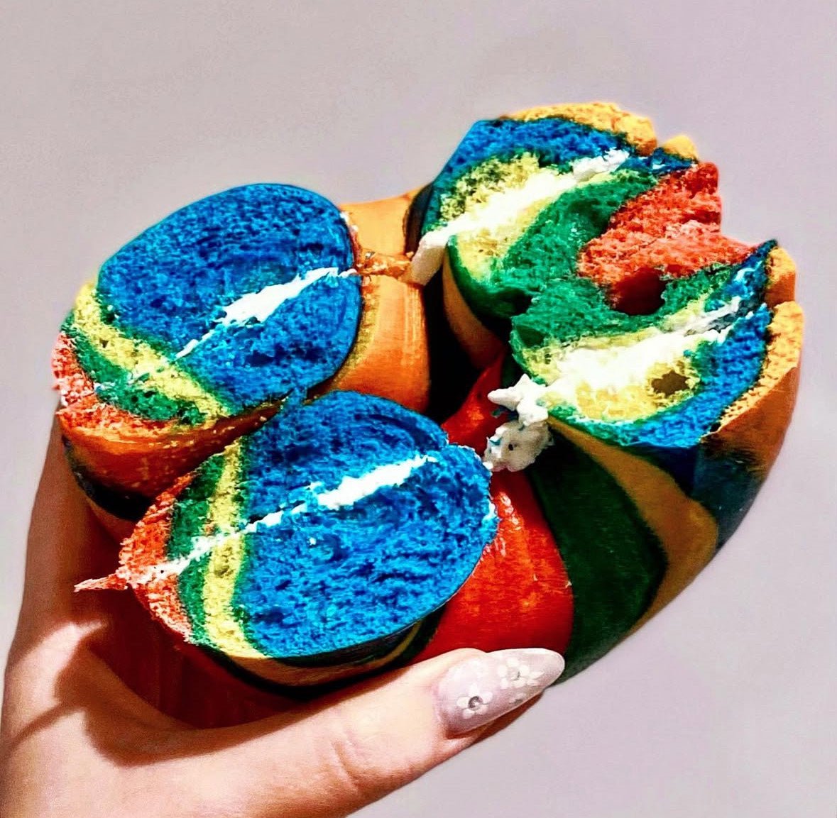 Rainbow Frozen Par Baked Bagels Case (5 Dozens) - shop_WholesaleDavidovich Bakery