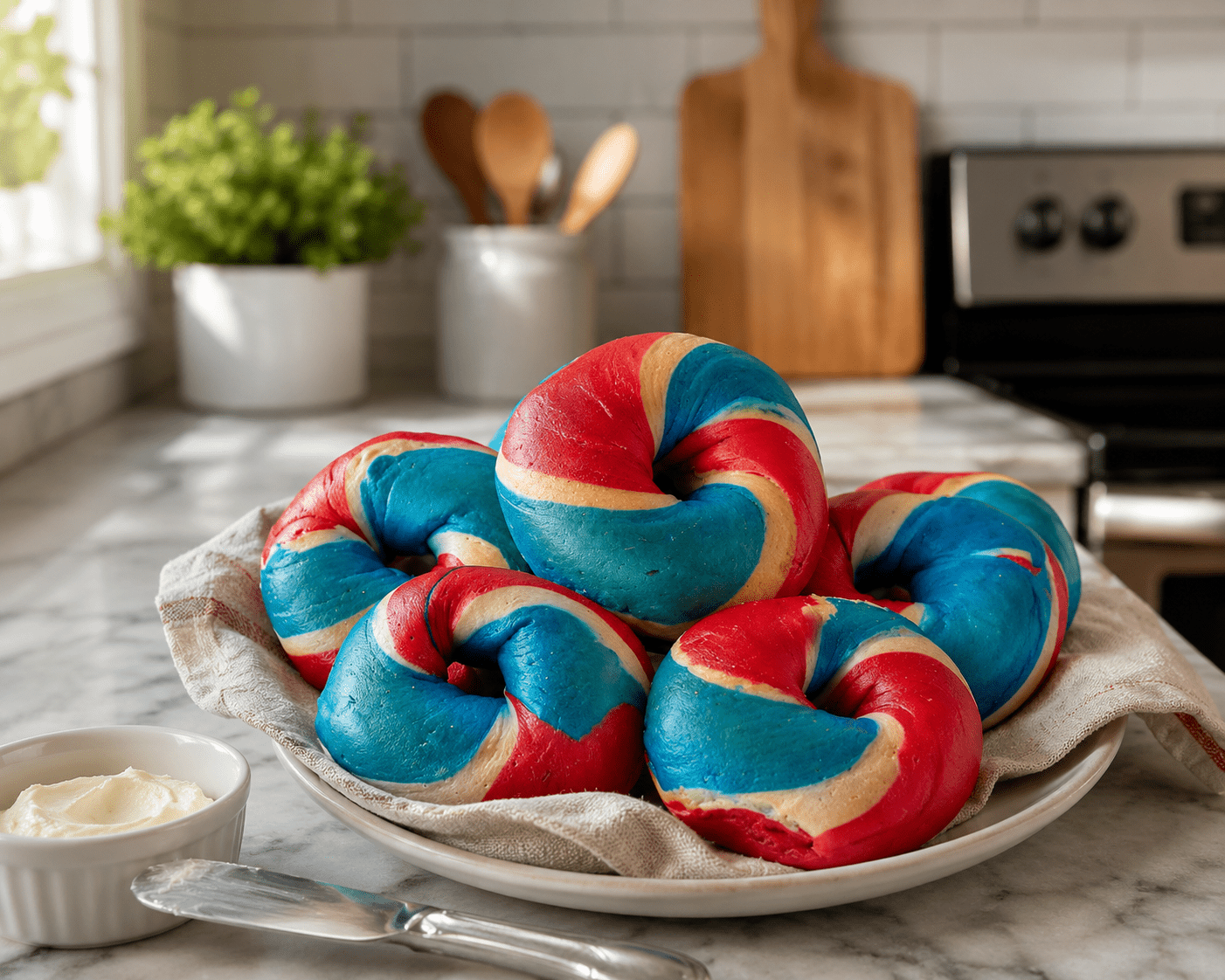 4th of July Frozen Par Baked Bagels Case (5 Dozens) - shop_WholesaleDavidovich Bakery
