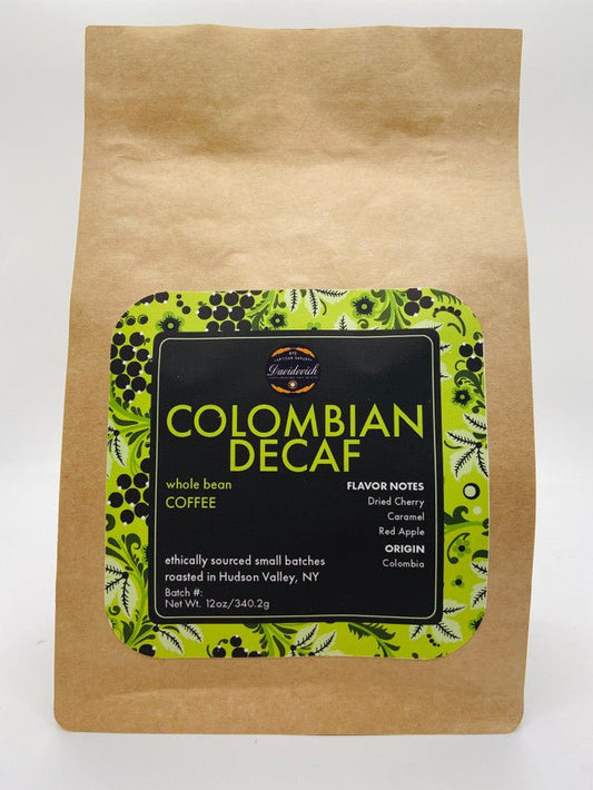 Colombian Decaf Whole Bean Coffee 12oz - #shop_#CoffeeDavidovich Bakery