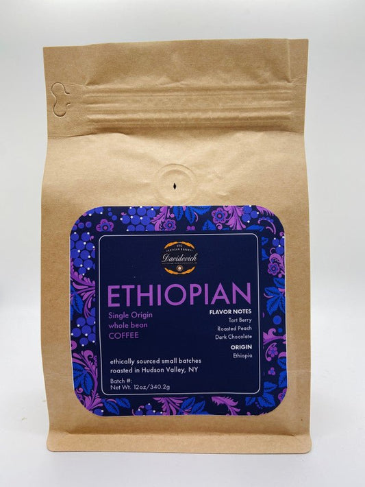 Ethiopian Single Origin Whole Bean Coffee 12oz - #shop_#CoffeeDavidovich Bakery