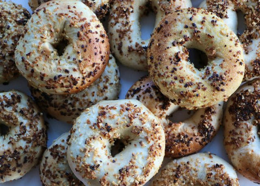 Garlic Frozen Par Baked Bagels Case (5 Dozens) - #shop_#WholesaleDavidovich Bakery