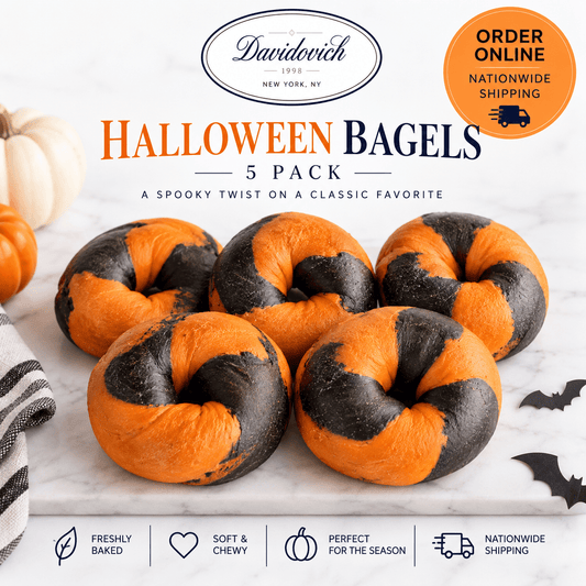 Halloween Plain Bagels 5 Pack - #shop_#BagelsDavidovich Bakery