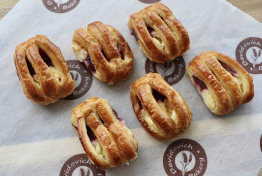 Small Cherry Greek Yogurt Danish 6 Pieces - #shop_#PastriesDavidovich Bakery